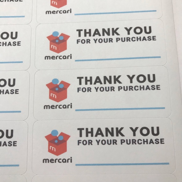 90 Mercari thank you stickers add buyers name - Picture 3 of 3